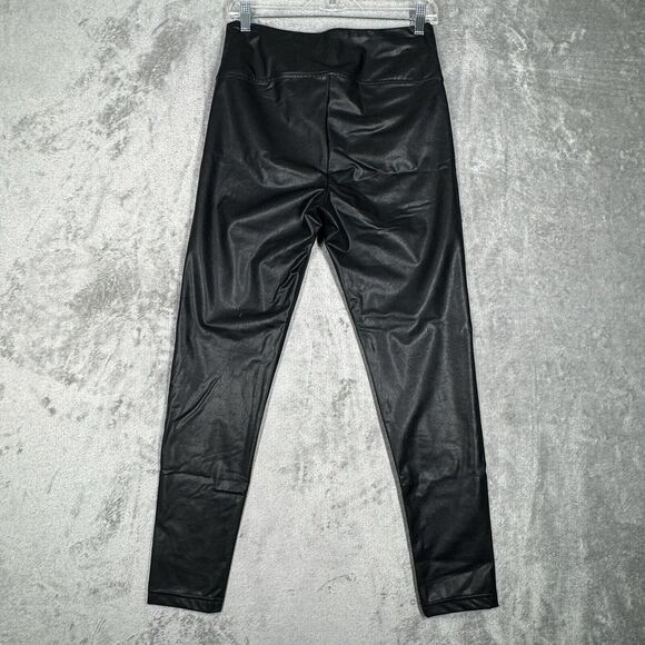 Boston Proper Pants Women‎ Small Black Skinny Faux Leather Legging Rocker Edgy - Picture 3 of 10